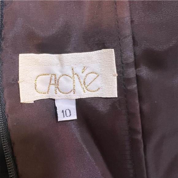 Cache Black and White One Shoulder Dress - Picture 13 of 14